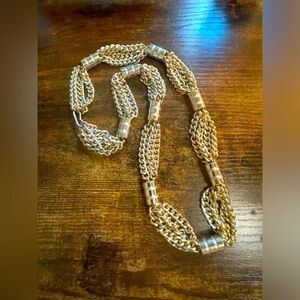 Vintage Gold Tone (Eloxal?) Chunky Necklace